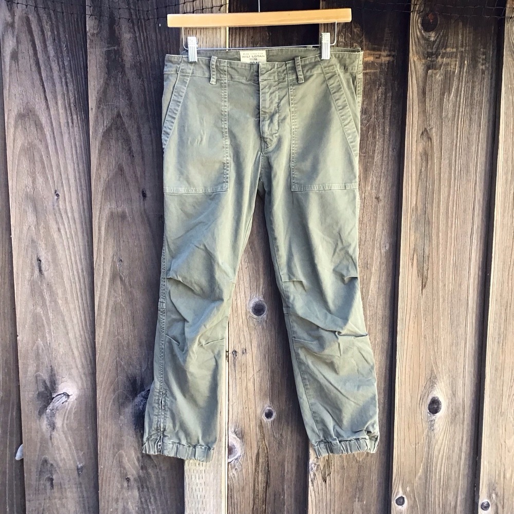 Nili Lotan Military Utility Cargo Pants Olive Green Made USA Women's 4 80 NL